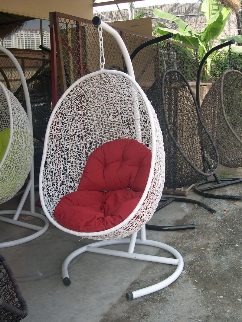 ghẾ xÍch Đu nhỰa giẢ mÂy hÌnh trỨng xinh xẮn a