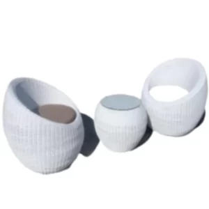 sofa gia may hinh cau trắng